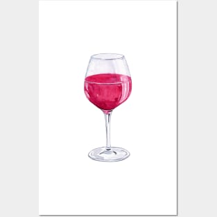 Red wine glass Posters and Art